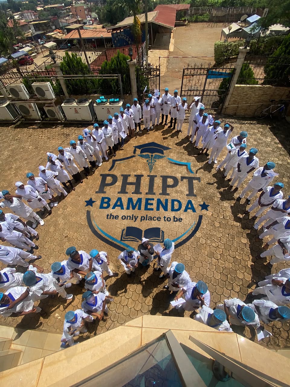 Aerial view of PHIPT Bamenda campus seal